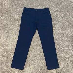 Men’s adicross blue pants 32 waist, 28 length